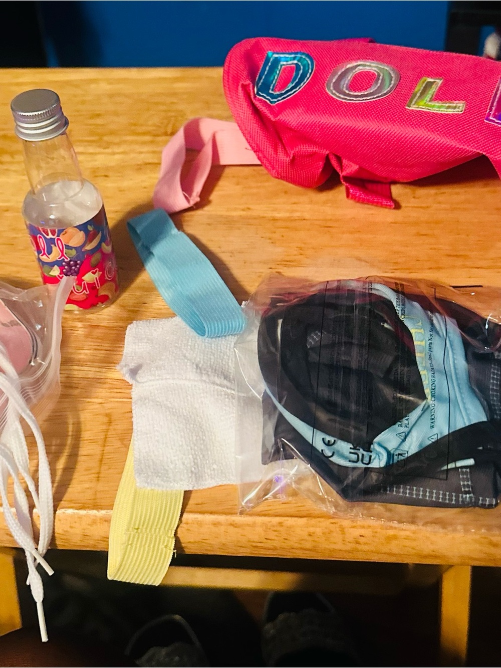 Kids Pink 'DOLL' Fanny Pack - Fun Waist Bag